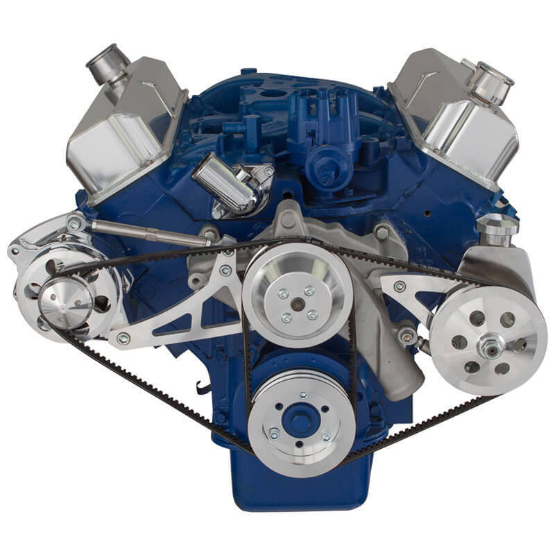 CVF 390-PS-SYSTEM-S Ford 390 V-Belt System - Alternator & Power Steering w/ Saginaw Pump
