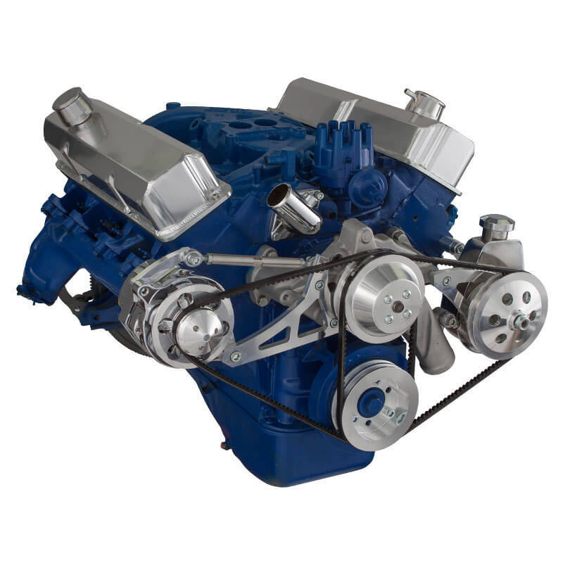 CVF 390-PS-SYSTEM-S Ford 390 V-Belt System - Alternator & Power Steering w/ Saginaw Pump