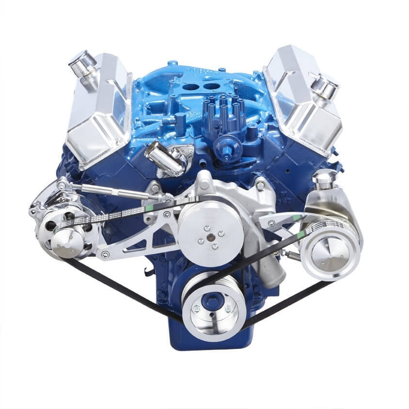 CVF 390-SERPENTINE-PS Ford 390 Serpentine System - Power Steering & Alternator