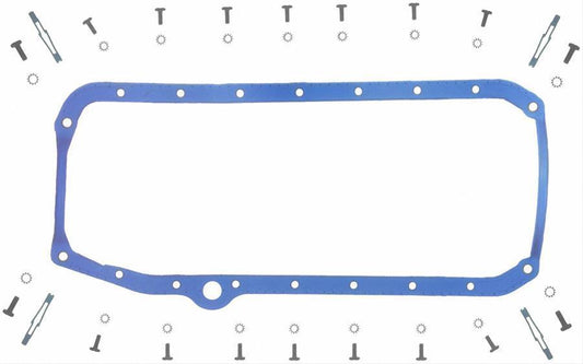 Suit Chev small block Gen 1 265-400 C.I.D. V8 1-Piece Rubber Oil Pan Gasket SB 1957-74 Fel-Pro Gaskets FEOS34509T