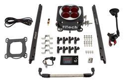 FiTech FH30014 Go Port Efi Fuel Injection System 600Hp Intake Manifold Black Anodized Throttle Body Ecm Kit