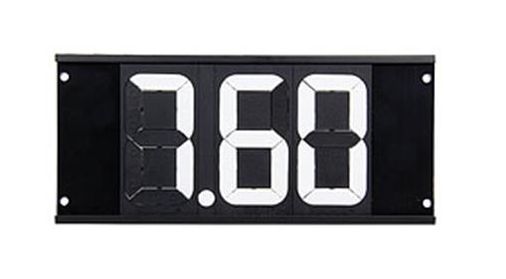 Flip-A-Dial FLIST327 Et Dial In Board 3 Digit w/ Mounting Holes 4" X 9" White Numbers