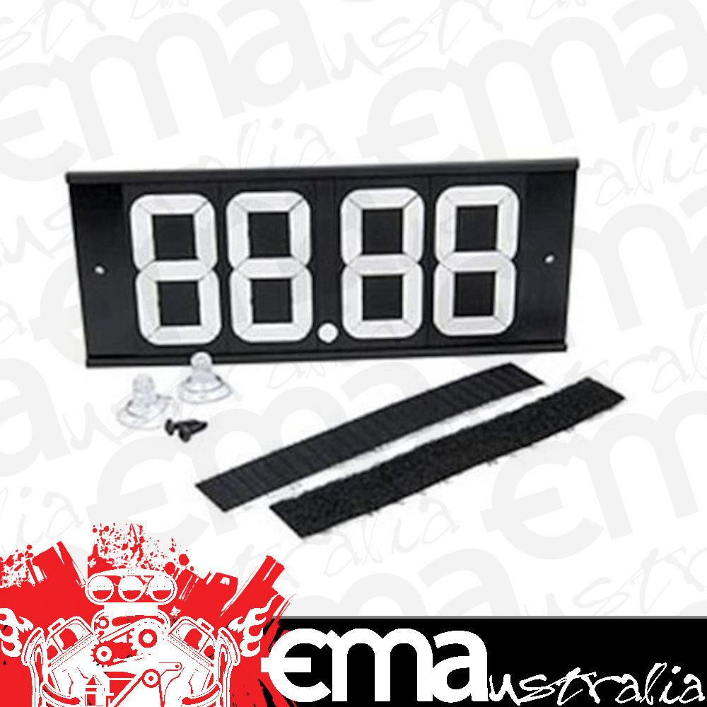 Flip-A-Dial FLIST454 Et Dial In Board 4 Digit Velcro/Suction Cup Mount White Numbers