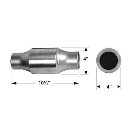 Flowmaster FLO2230125 S/S Catalytic Converter 2.5" Inlet/2.5" Outlet 10.5" Long