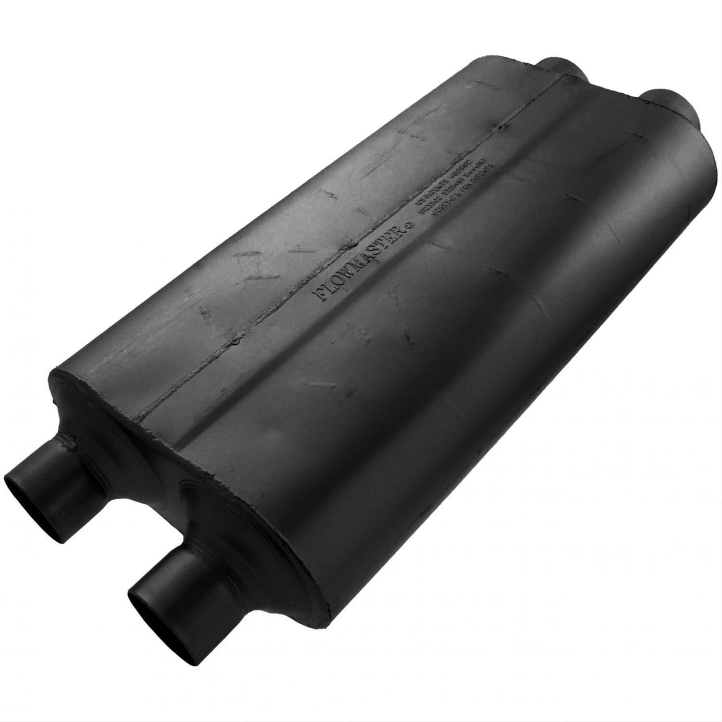 Flowmaster FLO530504 Big Block 50 Series Muffler Dual 3 In. Inlet/Dual 2 1/2 In. Outlet, Steel, Black