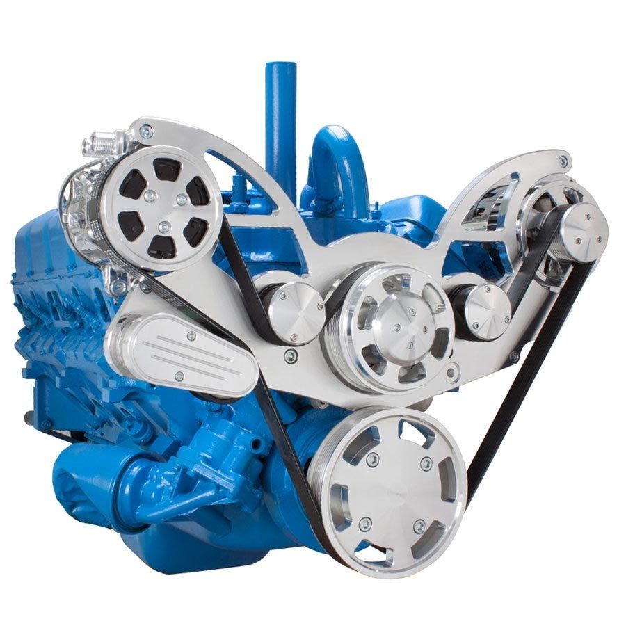 CVF 401-WRAPTOR-ACO Serpentine System for AMC Jeep 304 360 & 401 - AC & Alternator - All Inclusive