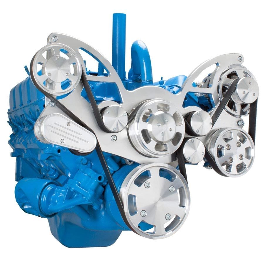 CVF 401-WRAPTOR-PS Serpentine System for AMC Jeep 304 360 & 401 - Power Steering & Alternator - All Inclusive