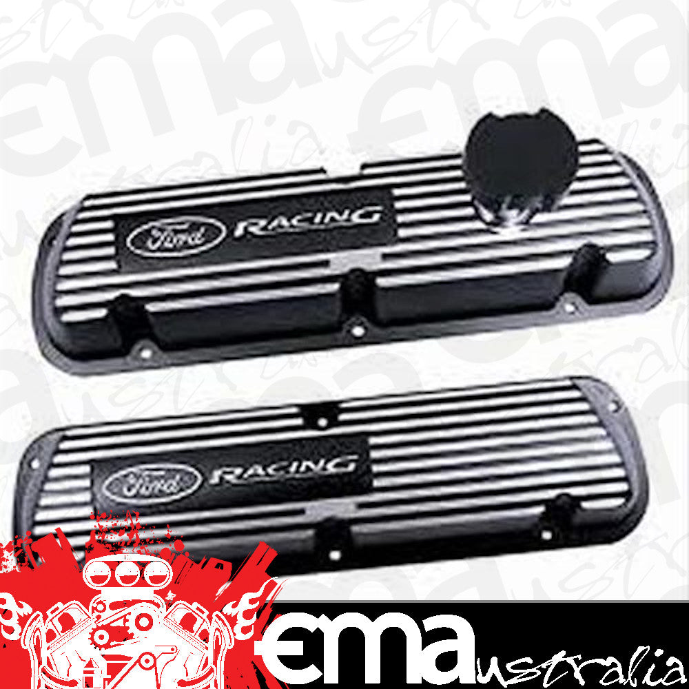 Ford Racing FMM-6000-J302R Black Aluminium Valve Covers Suit Ford 5.0L Efi