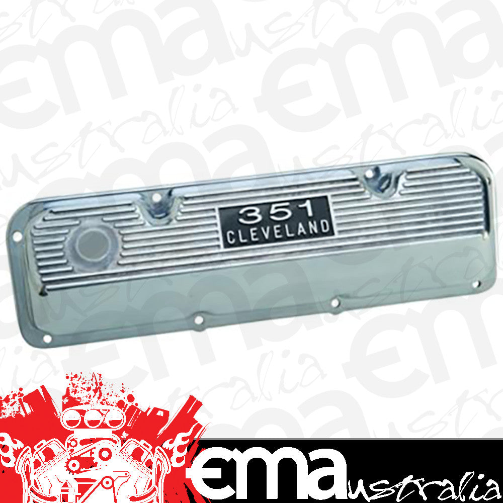 Ford Racing FMM-6582-C351PD Finned Aluminium Polished Valve Covers (Suit Ford 302-351C (Cleveland)) ()