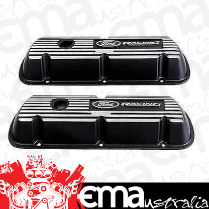 Ford Racing Performance FMM6852-A301R Racing Ford S/B WINDSOR BLACK RIBBED VALVE COVERS M6852-A301R