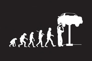 Engine Master Australia FOI-EVOLUTION Evolution Of The Mechanic Steel Sign 22.5" X 11"