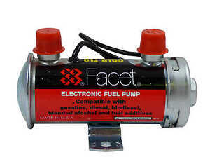 Facet FPX476087 Solid State 12V Electronic Fuel Pump Cylindrical 4.5 Psi/30Gph