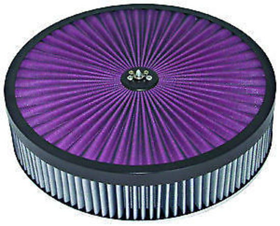 Superflow 43202 14X3" Air Filter Red Cotton Washable Element Black Trim