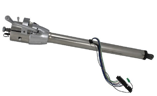 Flaming River FR20022SSLC 33" Column Shift Laser Cut Tilt Steering Column Poilished S/S, Fits Manual Box, 2" O.D, 1" DD