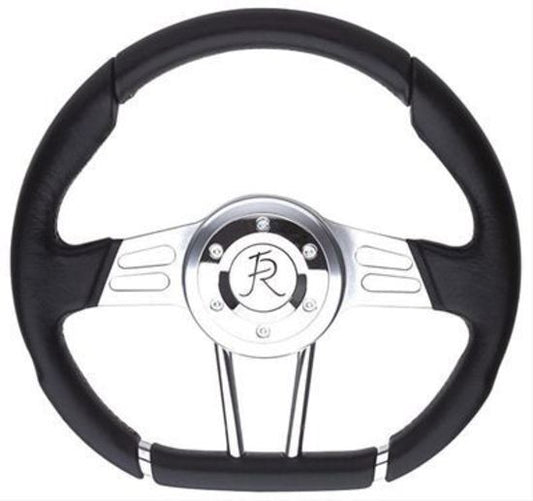 Flaming River FR20130BK Steering Wheel D Shaped Wheel - Black 13.5 Inch