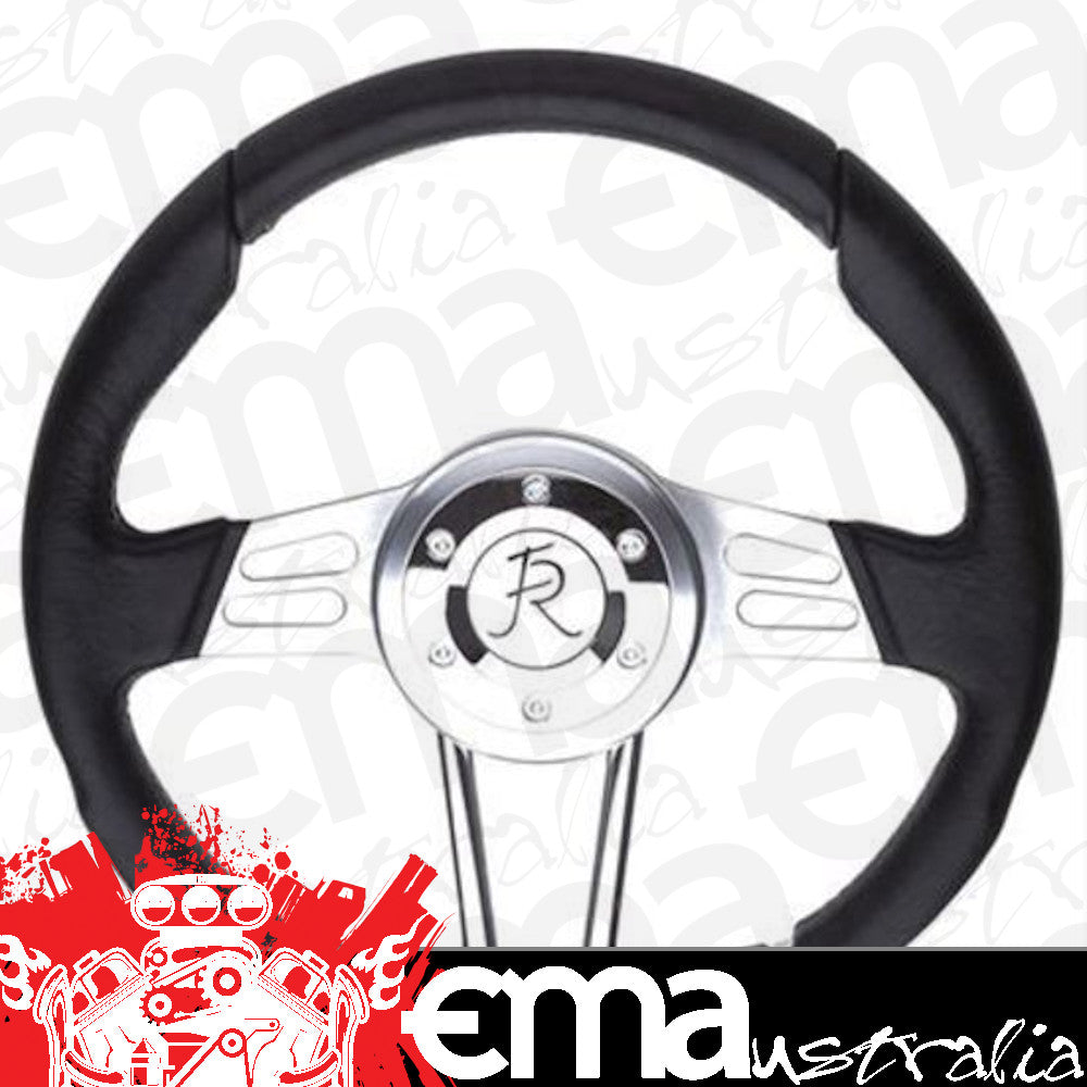 Flaming River FR20130BK Steering Wheel D Shaped Wheel - Black 13.5 Inch