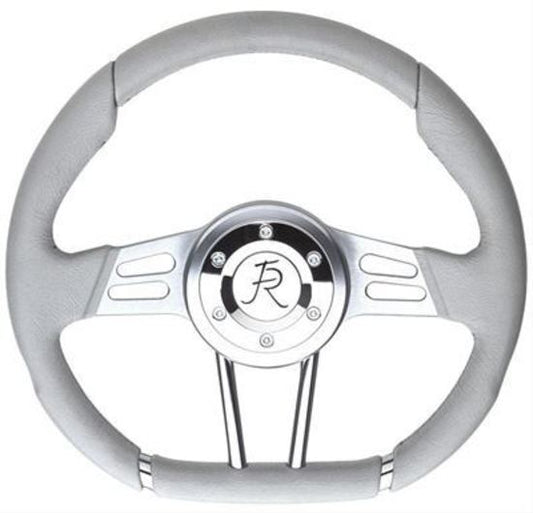 Flaming River FR20130LG Steering Wheel D Shaped Wheel - Light Grey 13.5 Inch