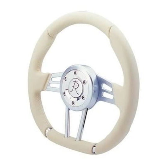 Flaming River FR20130LT Steering Wheel D-Shaped 13.8 Inch Light Tan