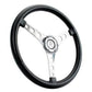 Flaming River FR20152BK Steering Wheel Vette 6 Bolt Laser Polished Aluminum 15 Black Leather