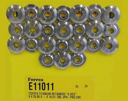 Titanium Retainer for Honda (24pk) (6mm Valve Stem Size 25.4mm Dia 16.51mm Inn Step Dia) (FVE11011-24)