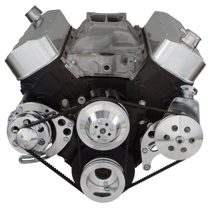 CVF Racing CVF-454-PS-SYSTEM-C-LWP 454-PS-SYSTEM-C-LWP Chevy Big Block V-Belt System - Power Steering LWP