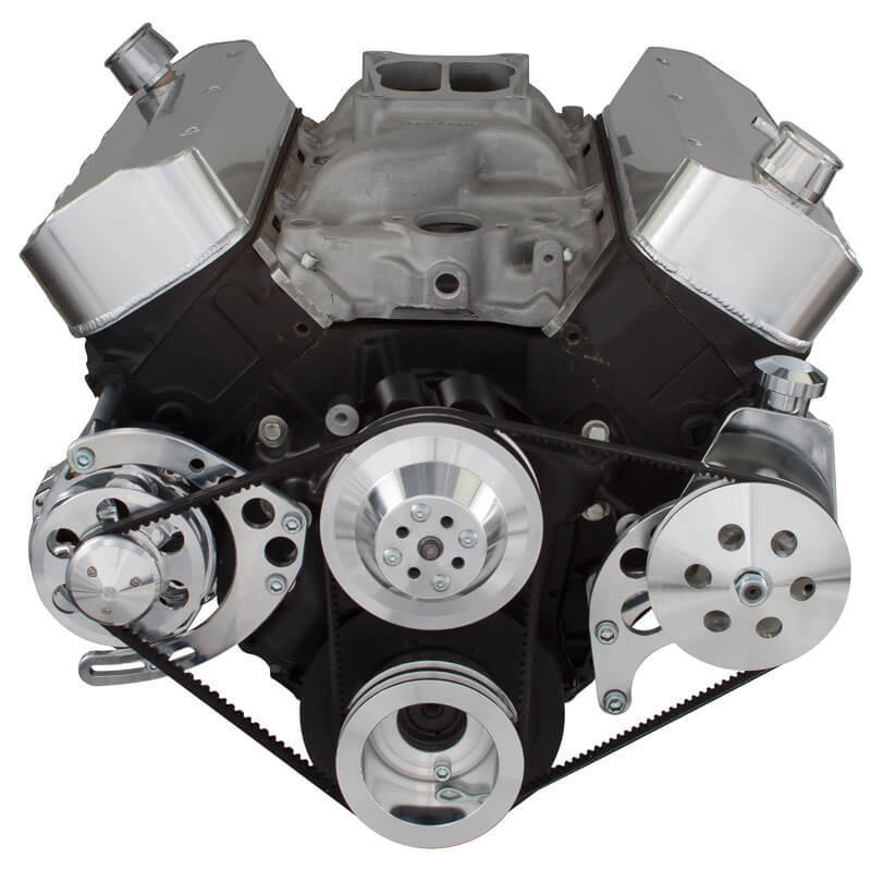 CVF Racing CVF-454-PS-SYSTEM-C-LWP 454-PS-SYSTEM-C-LWP Chevy Big Block V-Belt System - Power Steering LWP