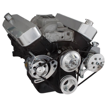CVF Racing CVF-454-PS-SYSTEM-C-LWP 454-PS-SYSTEM-C-LWP Chevy Big Block V-Belt System - Power Steering LWP