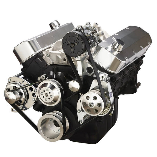 CVF 454-SERPENTINE-AC-C Chevy Big Block Serpentine Conversion Kit - AC Alternator & Power Steering Long Water Pump