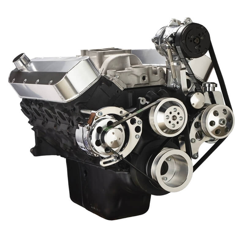 CVF 454-SERPENTINE-AC-C Chevy Big Block Serpentine Conversion Kit - AC Alternator & Power Steering Long Water Pump