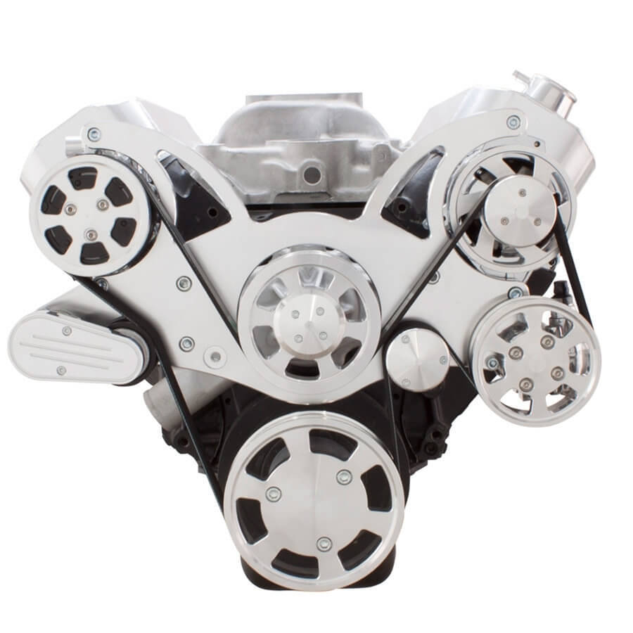 CVF Racing 454-WRAPTOR-AC Chev BB 396-454 Serpentine Pulley Conversion Kit