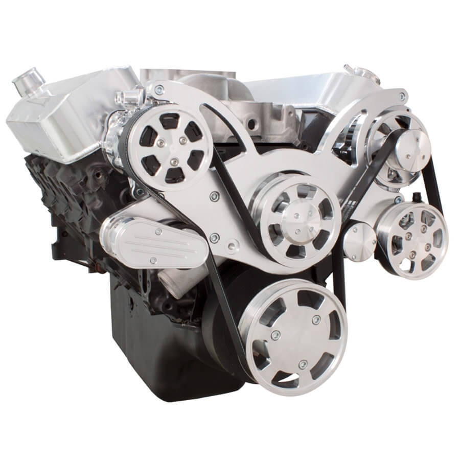 CVF Racing 454-WRAPTOR-AC Chev BB 396-454 Serpentine Pulley Conversion Kit