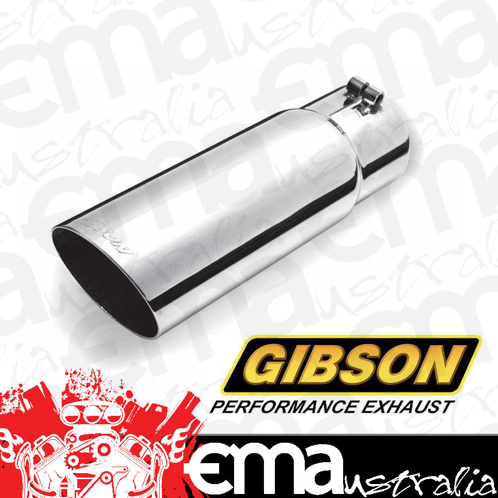 Gibson GIB500361 3" S/Steel Angled Exhaust Tip Single Wall Polished 2.5" Inlet
