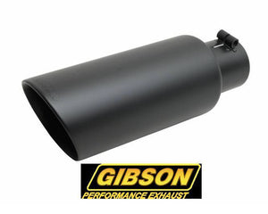 Gibson GIB500427-B 4" S/Steel Angled Exhaust Tip Double Walled Black 3" Inlet