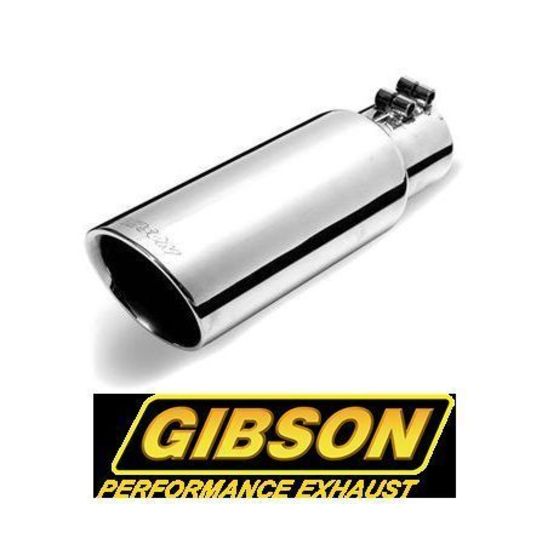 Gibson GIB500433 4" S/S Angled Exhaust Tip Double Walled Polished 2.250" Inlet