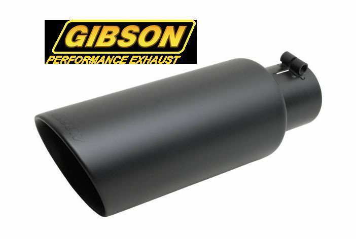 Gibson GIB500637-B 4" S/S Angled Exhaust Tip Double Walled Black 2.750" Inlet