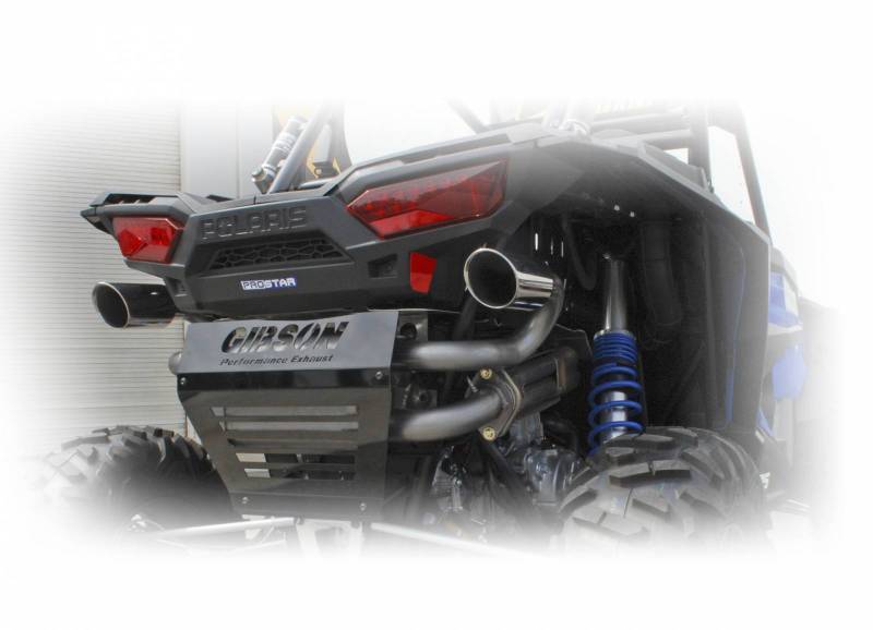 Gibson GIB98025 Polaris Utv Dual Exhaust Stainless Polaris Rzr Xp 1000 Turbo
