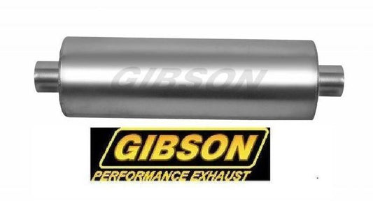 Gibson GIBB788040S Superflow S/Steel 4" Round Muffler Natural 8" Dia X 28" L