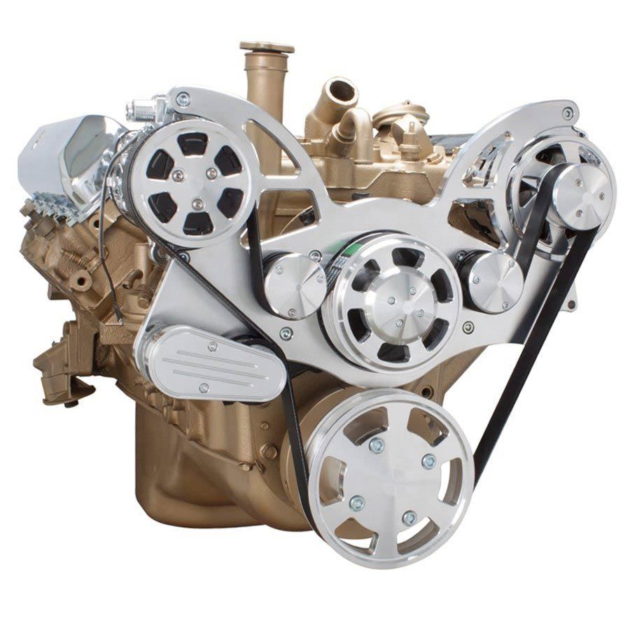 CVF 455-WRAPTOR-ACO Serpentine System for Oldsmobile 350-455 - AC & Alternator - All Inclusive