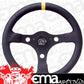 Grant GR1075 13" Pro Stock Steering Wheel Black 3 Spoke Black Vinyl Grip 3" Dish