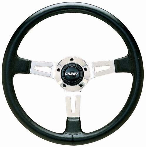 Grant GR1130 14" Collectors Edition Steering Wheel Polished Black Leather Grip