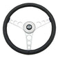Grant GR15911 14.75" Heritage Speed Steering Wheel Polished 3 Spoke Leather Grip