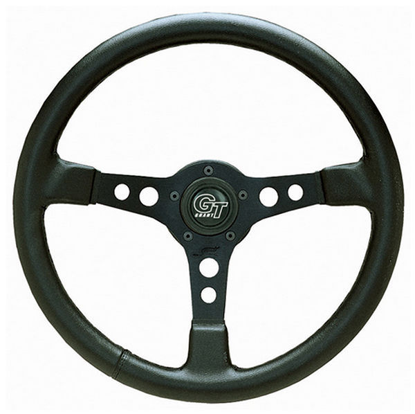 Grant GR1770 15" Formula Gt Steering Wheel Black 3 Spoke Black Leather-Grained V