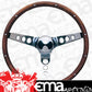 Grant GR213 13-1/2" Classic Wood Steering Wheel Chrome 3 Spoke Hardwood Grip Walnut Finish. 3-3/4" Dish