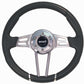Grant GR457 13.5" Club Sport Steering Wheel Black Leather Grips. 3-1/2" Dish