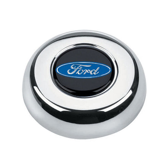 Grant GR5685 Chrome Horn Button for Classic/Challenger Steering Wheels Ford Logo