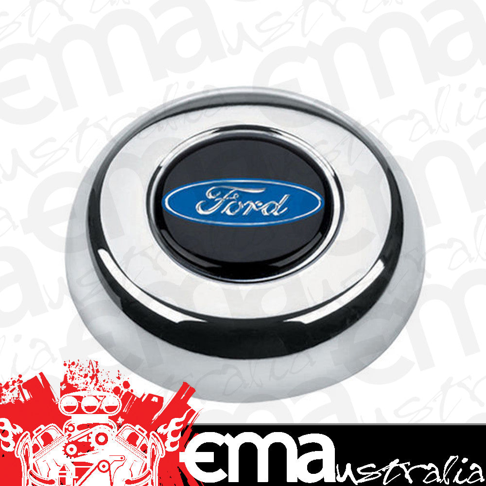 Grant GR5685 Chrome Horn Button for Classic/Challenger Steering Wheels Ford Logo