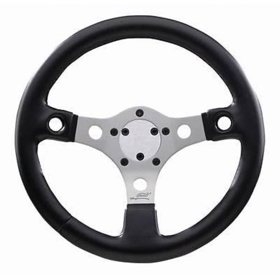 Grant GR663 13" Performance Gt Steering Wheel Silver 3 Spoke Black Vinyl Grip