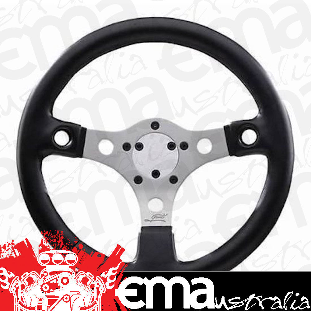 Grant GR663 13" Performance Gt Steering Wheel Silver 3 Spoke Black Vinyl Grip