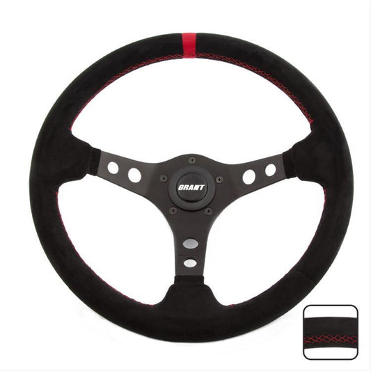 Grant GR695 Suede Steering Wheel 3-Spoke 13.75" Diameter 5-Bolt