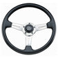 Grant GR739 14" Elite Gt Steering Wheel Polished 3 Spoke Black Vinyl Grip